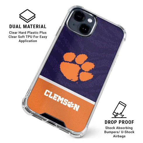 Clemson University Paw Logo iPhone 15 Clear Case